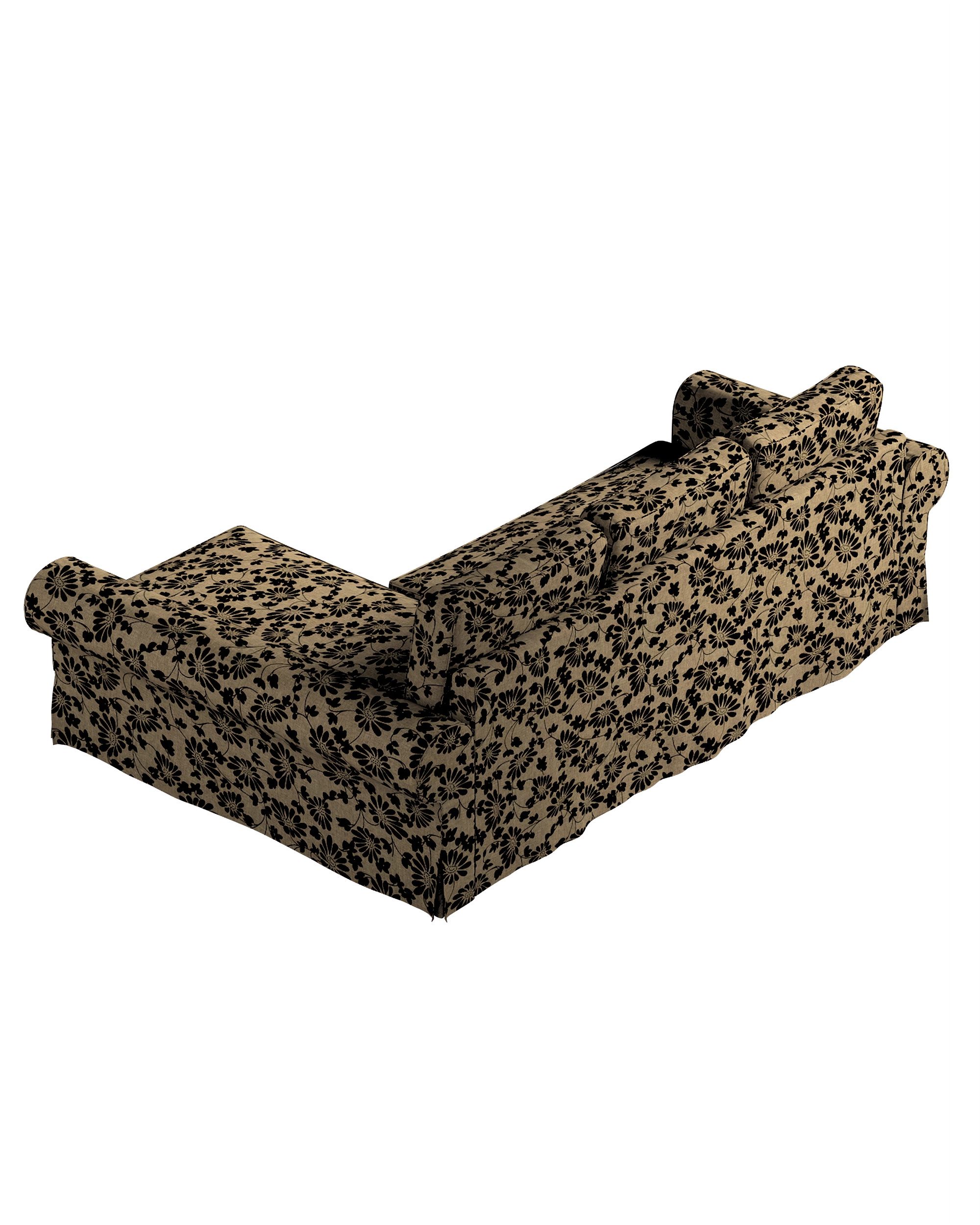 Backabro klädsel 3-sits bäddsoffa med schäslong Höger och vänster färg beige tyg grov, mönstrad (hover)