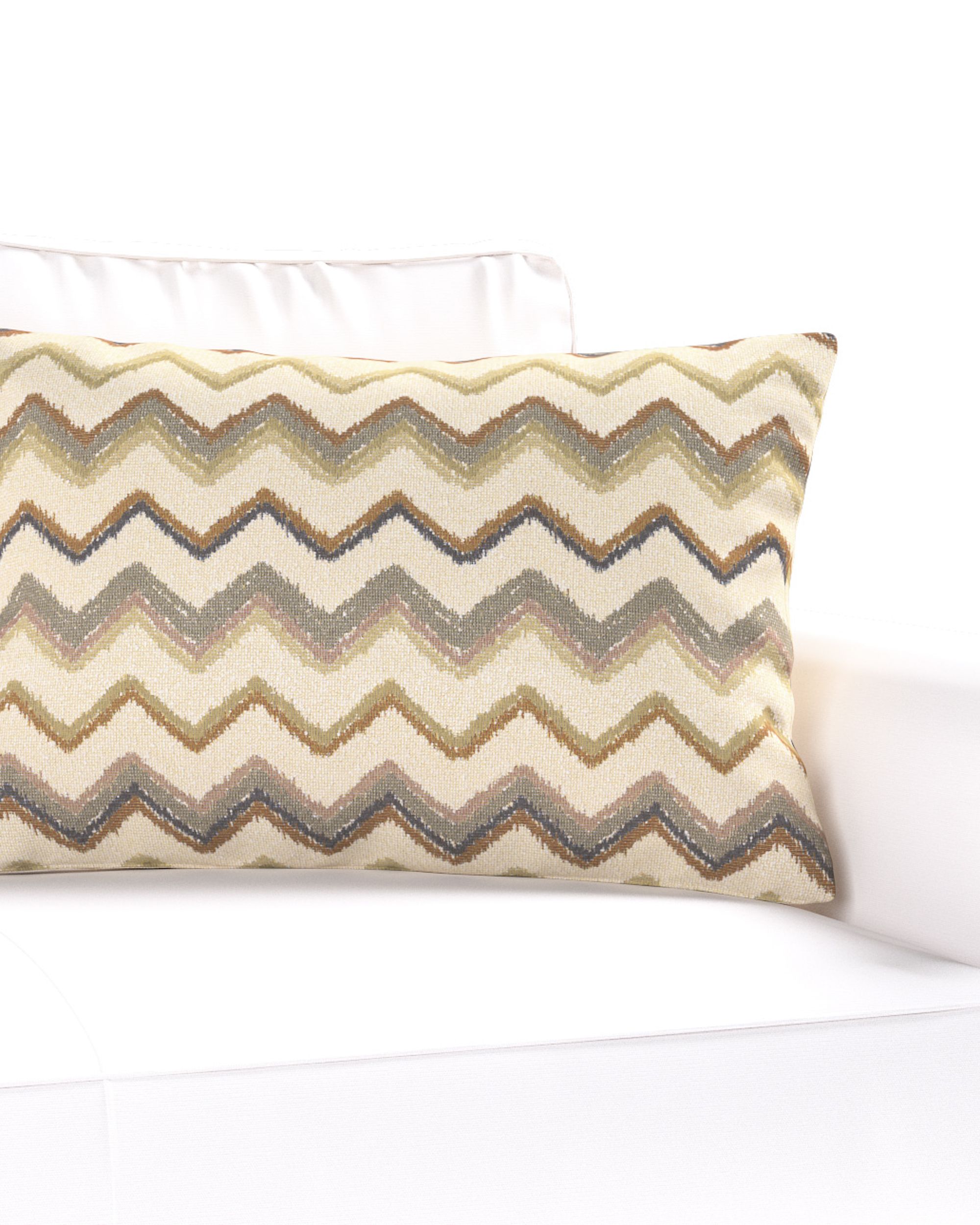 Kuddfodral Standard avlång färg beige tyg grov, mönstrad (hover)