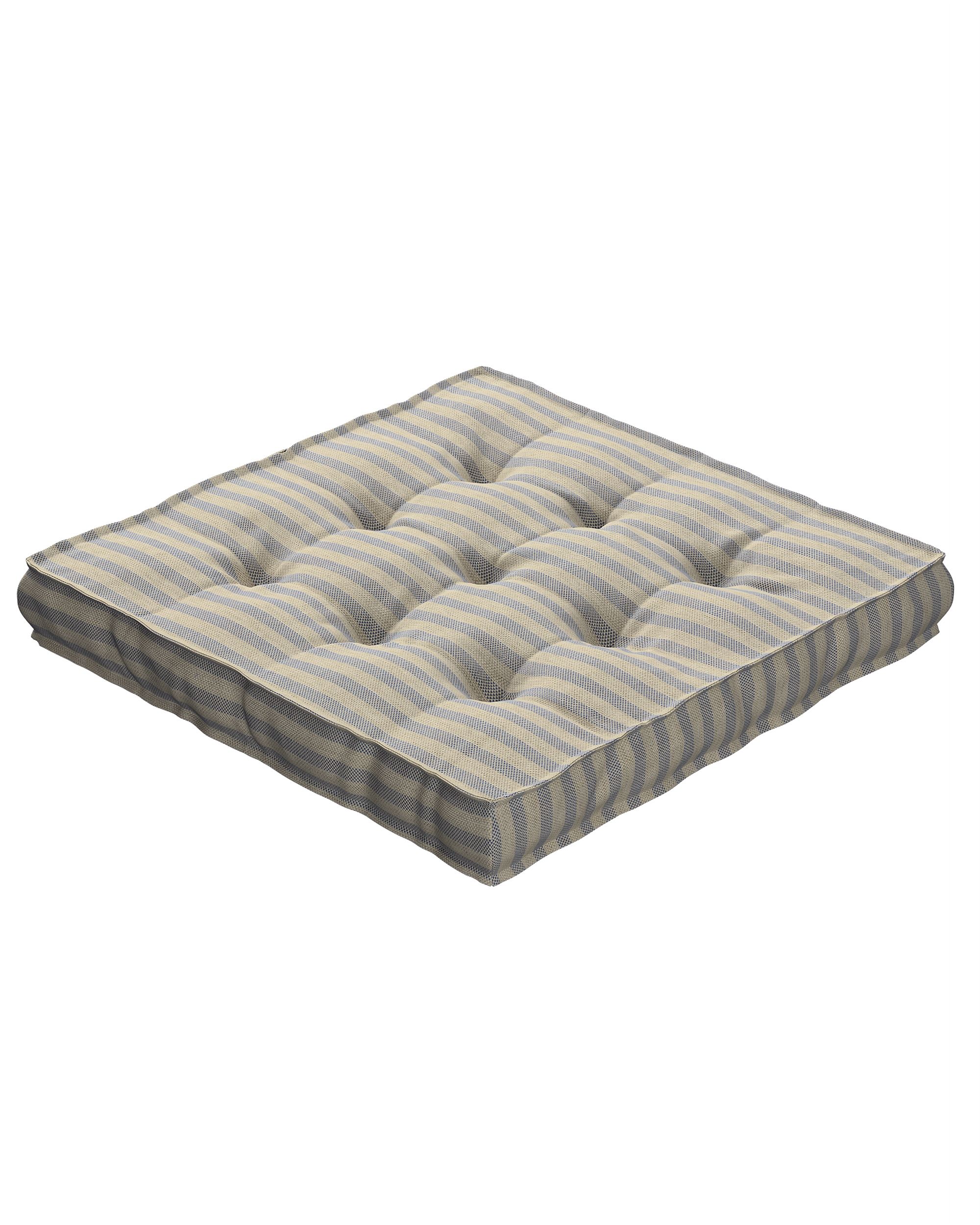 Stolsdyna Kuba färg beige tyg outdoor, grov, mönstrad (hover)