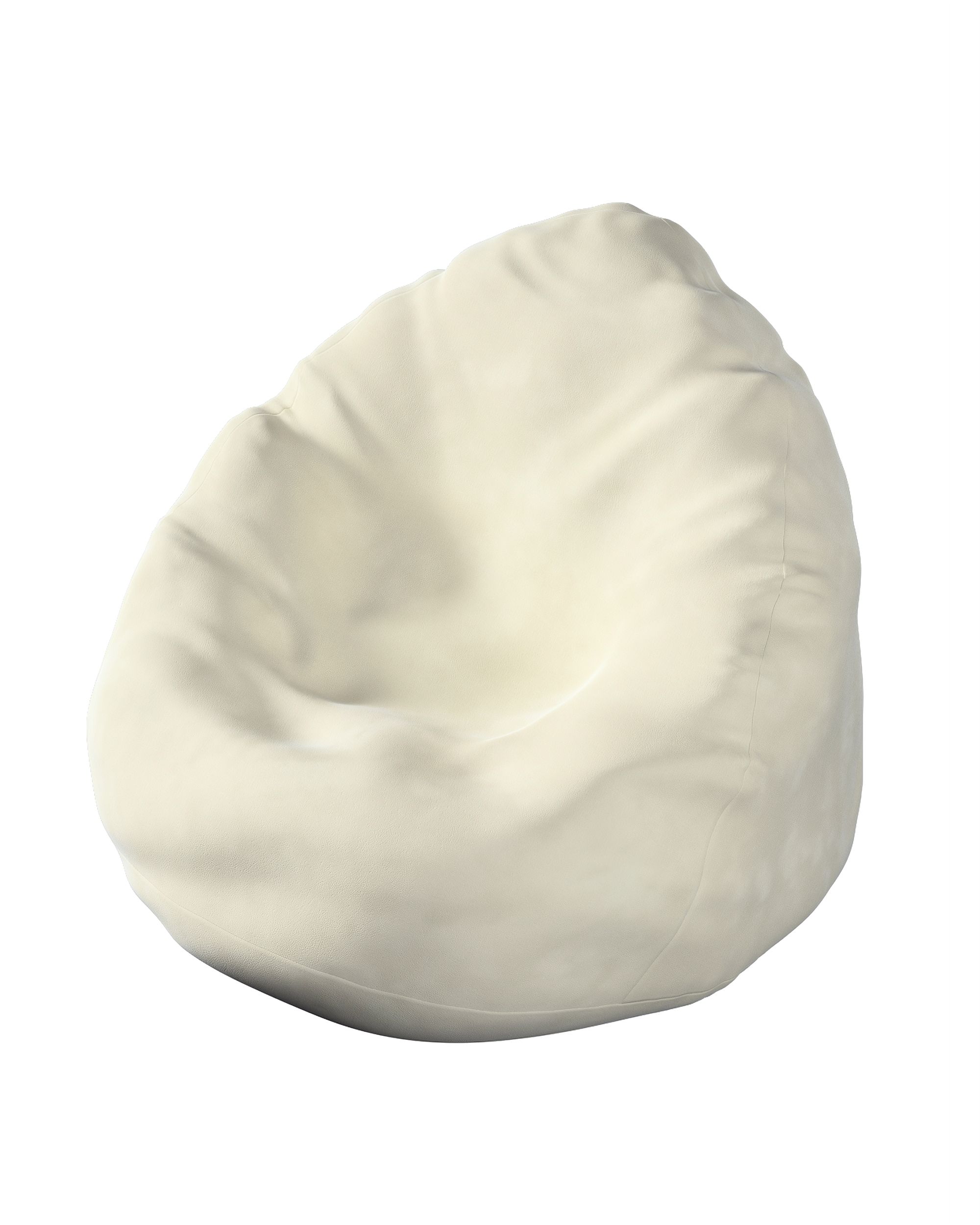 Beanbag och Sittsäck färg kräm tyg glansig, sammet