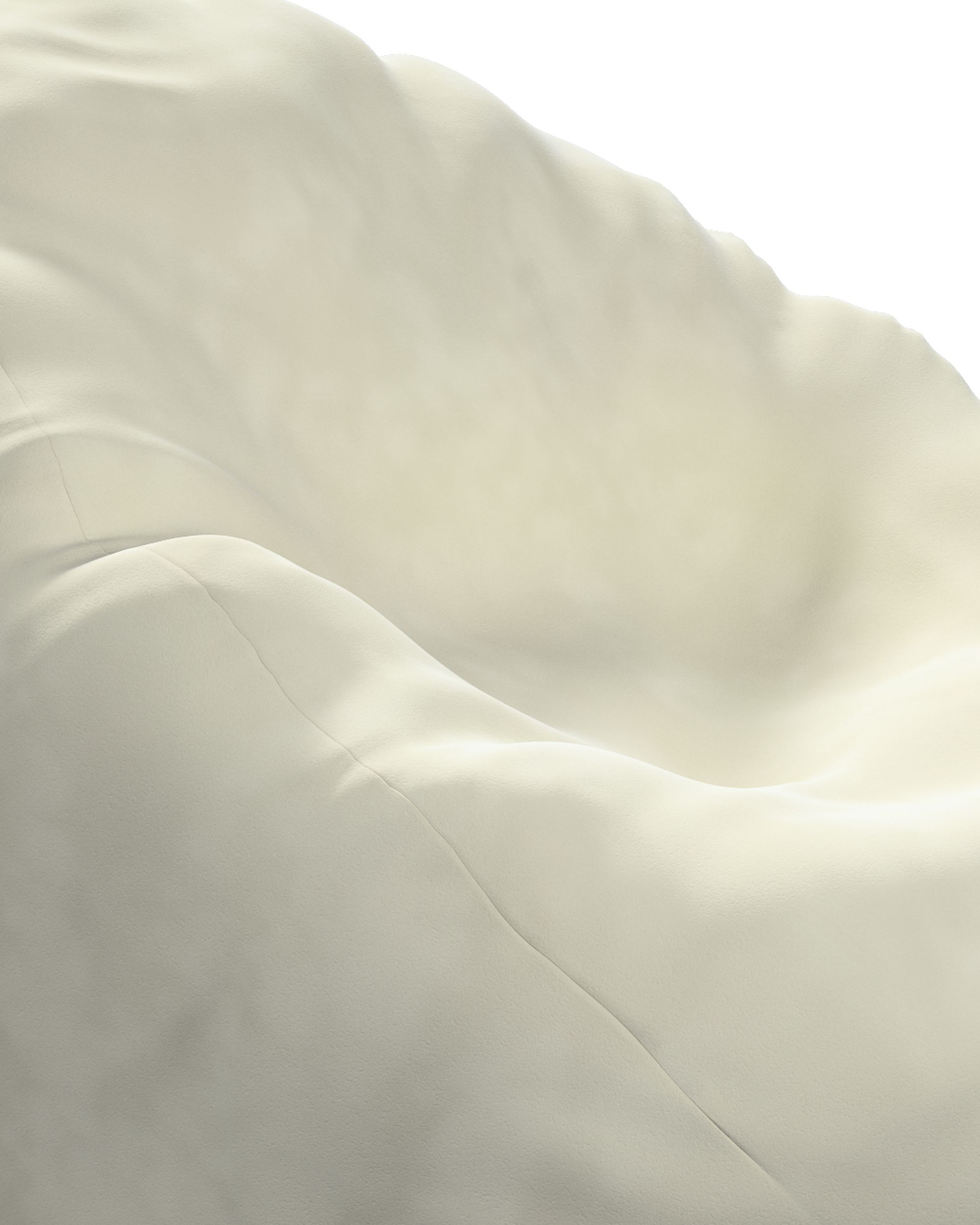 Beanbag och Sittsäck färg kräm tyg glansig, sammet (hover)
