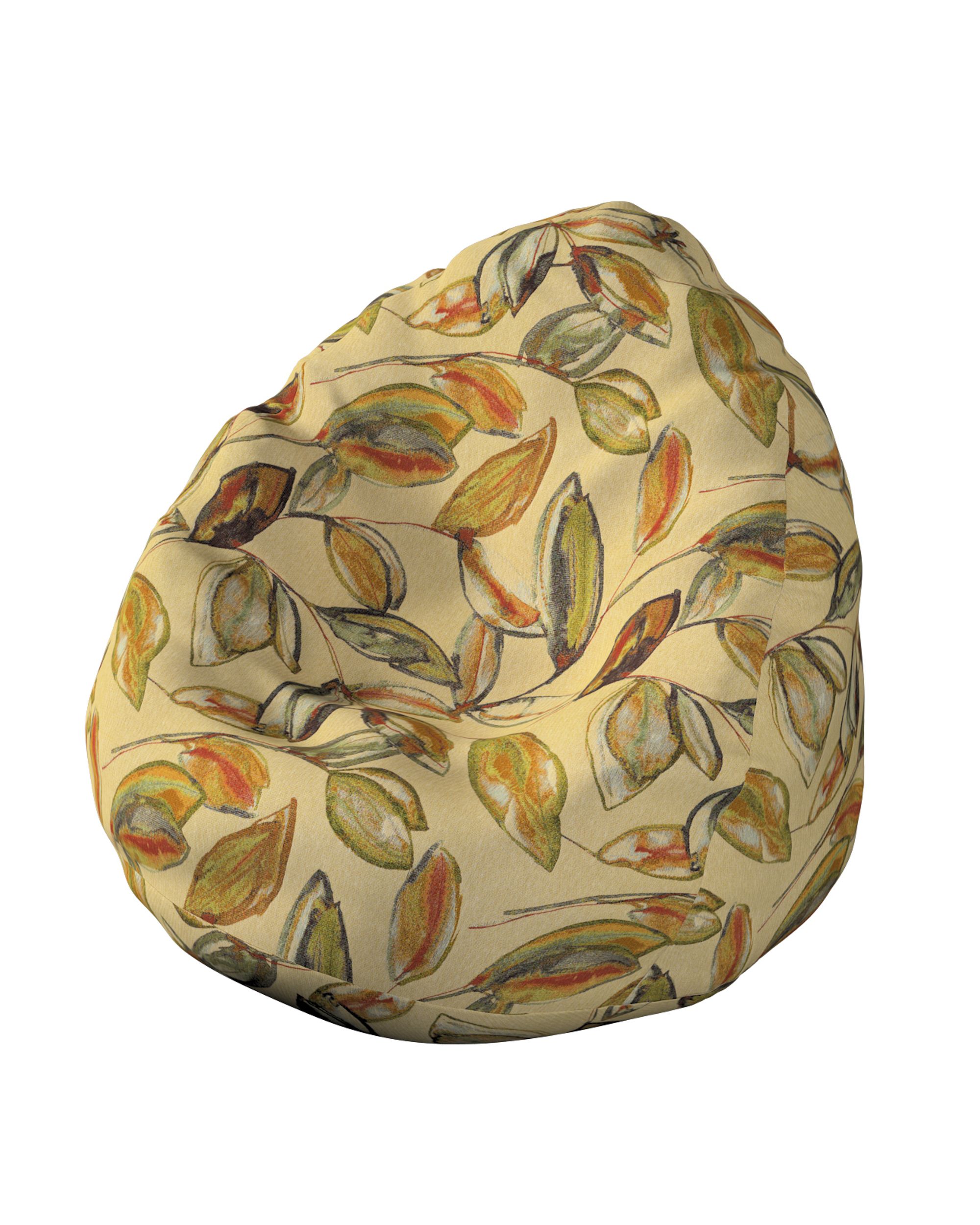 Beanbag och Sittsäck färg beige tyg grov, mönstrad