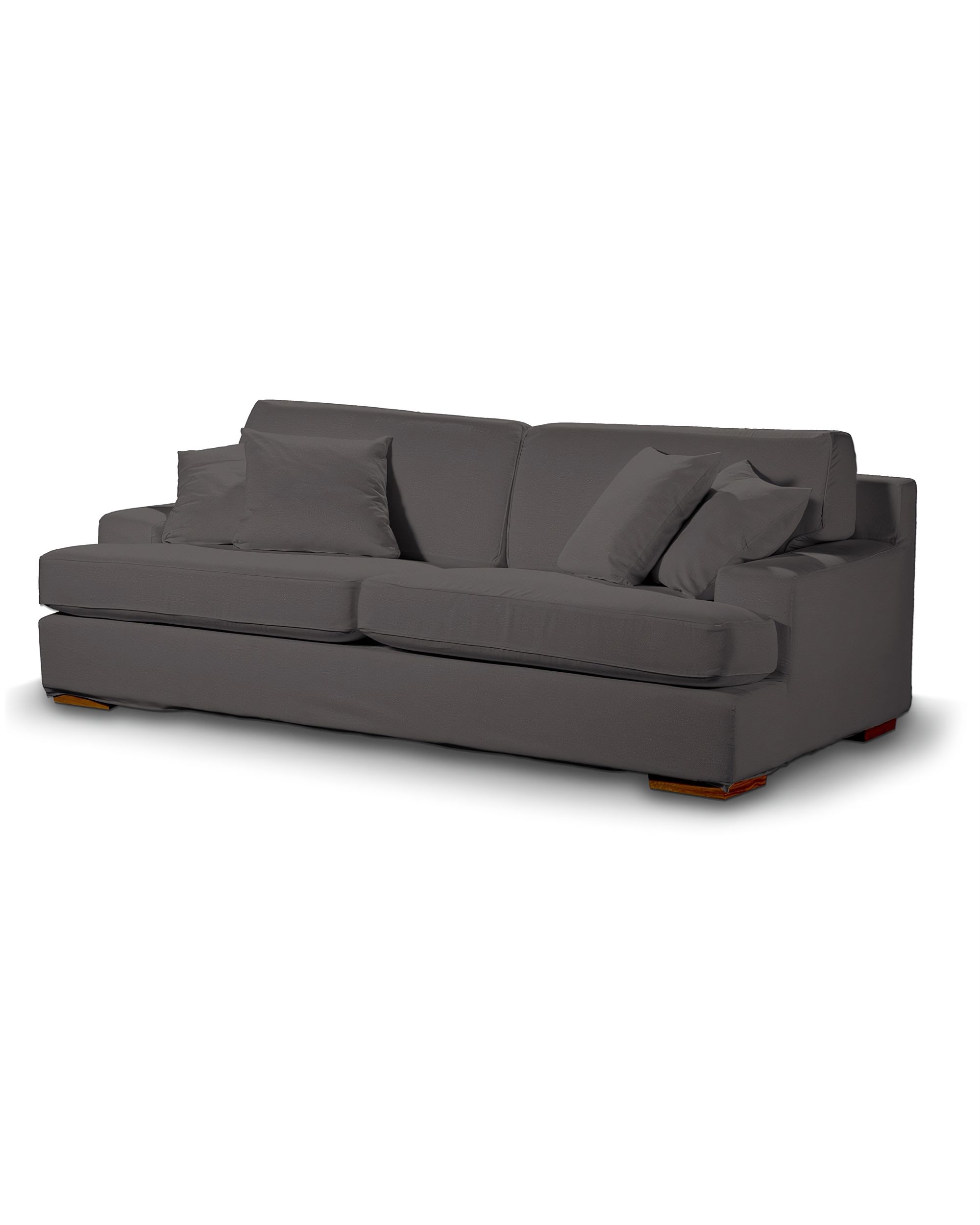 Göteborg klädsel<br>3-sits soffa färg brun tyg sammet