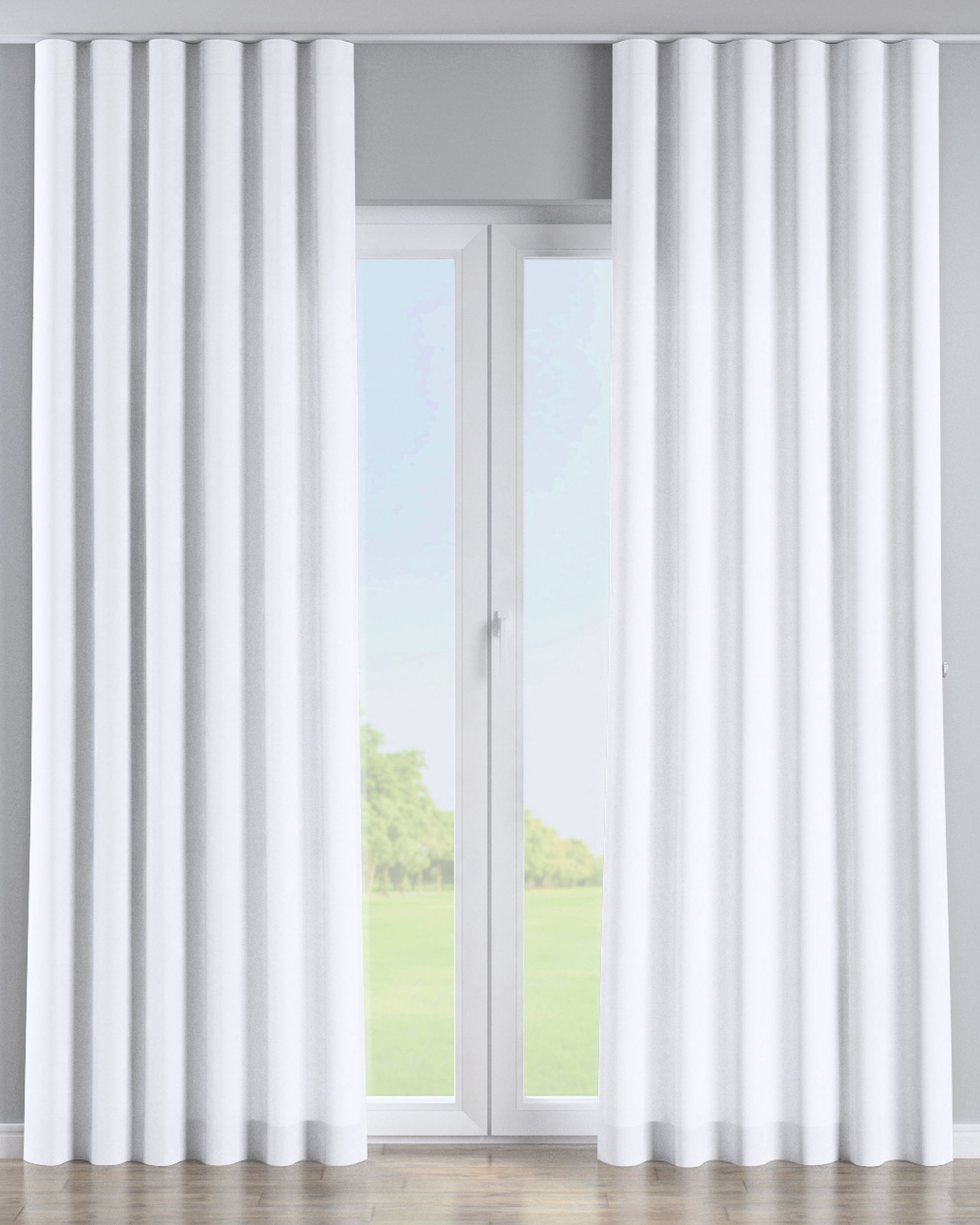 Wave-Gardin 1 längd färg vit