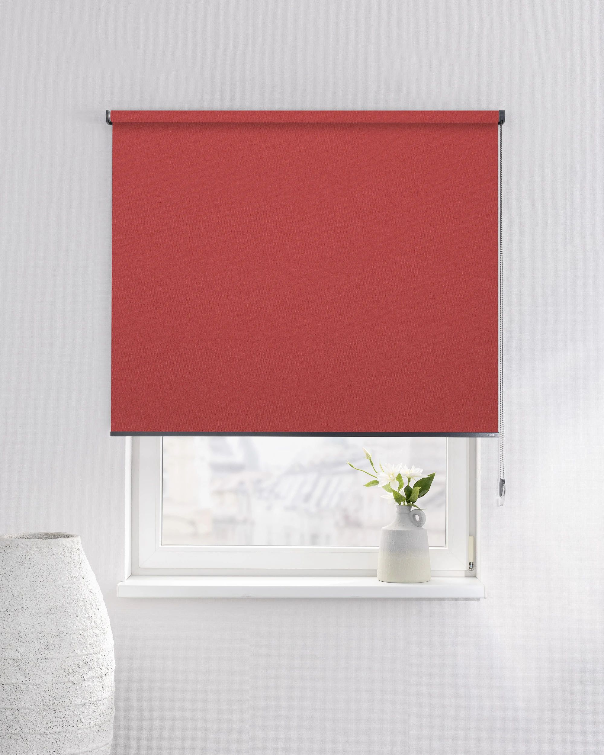 Rullgardiner färg burgundy tyg mökläggning (hover)
