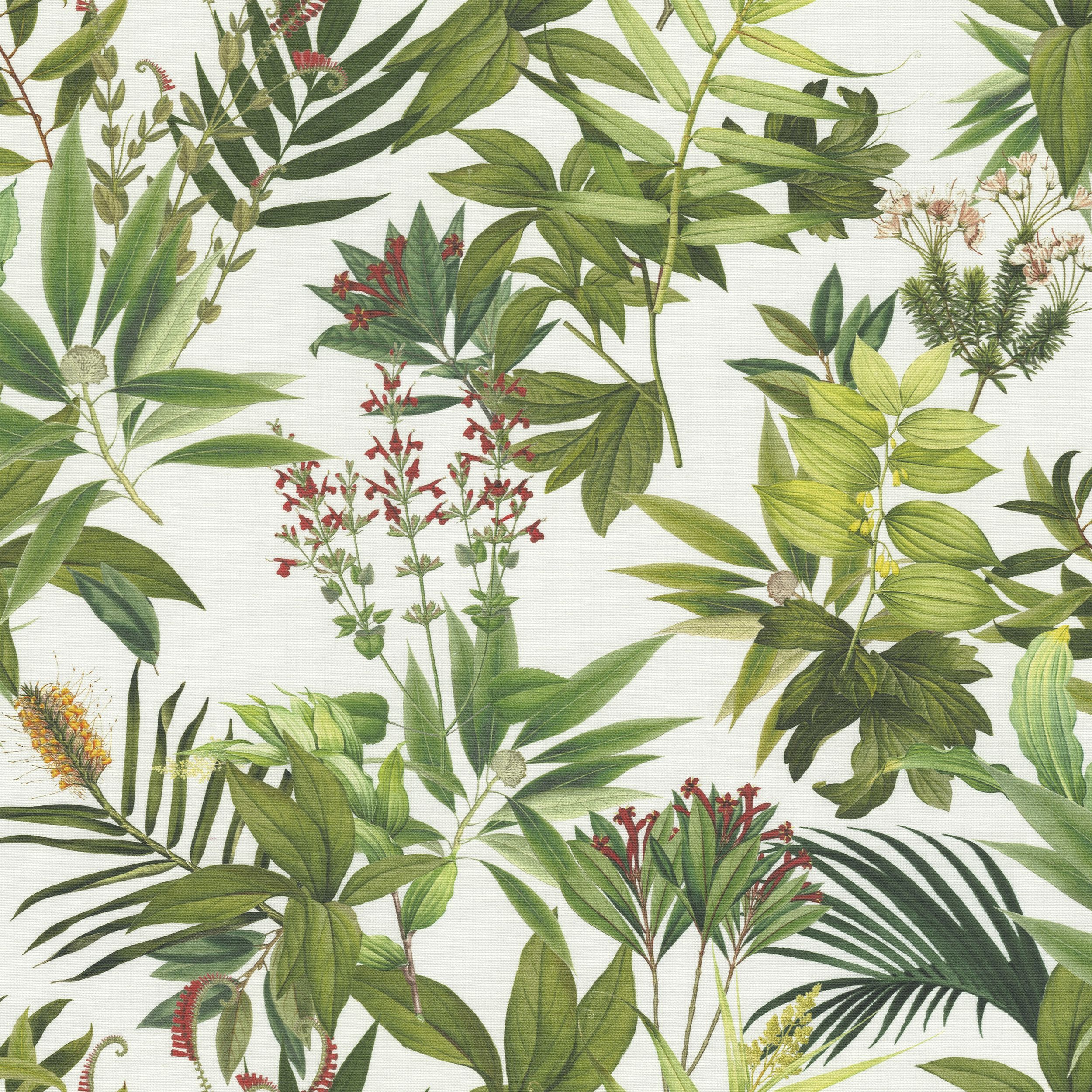 Flowers 143-69 naturvit med tryck