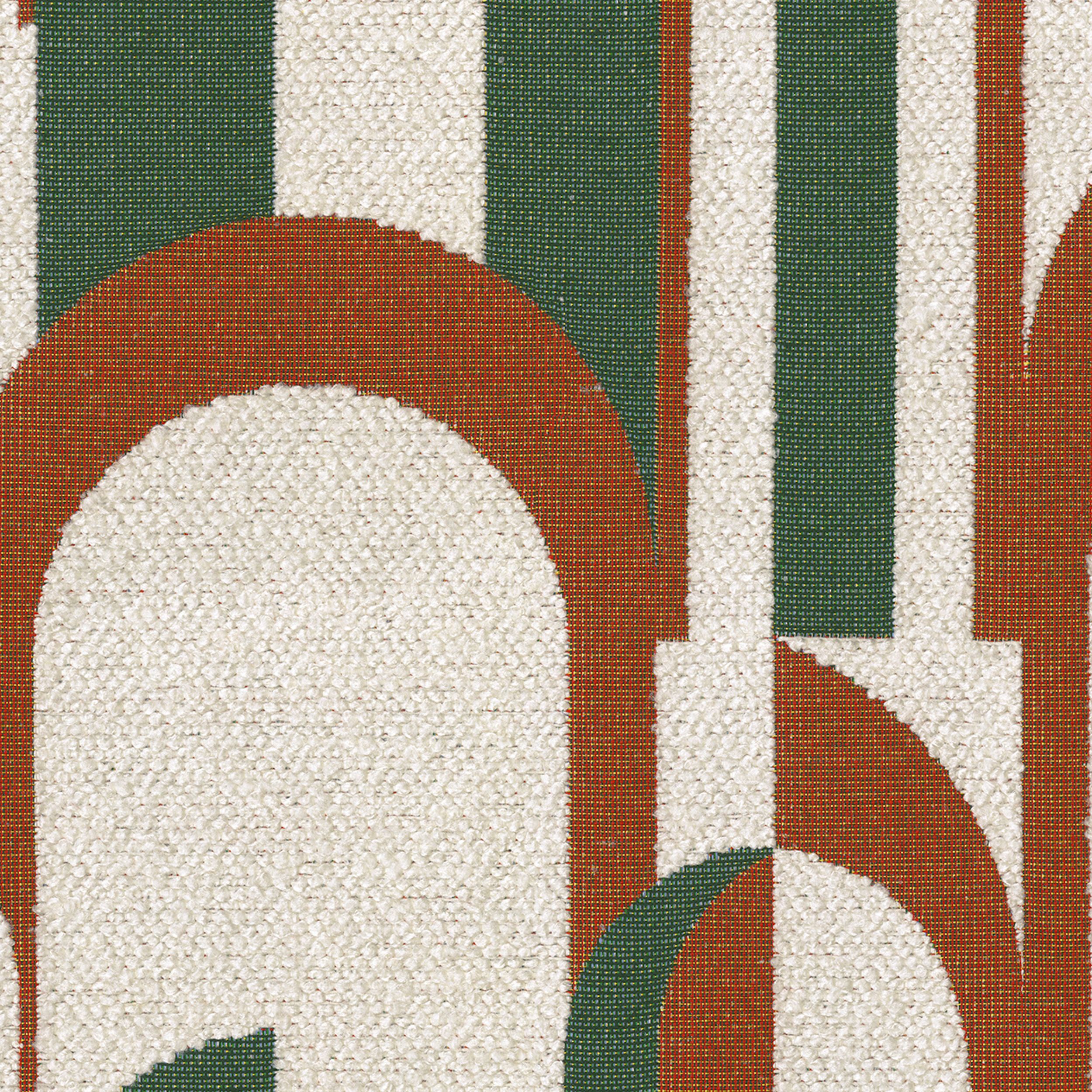 Cosy Home 145-11 boucle naturvit grön og terracotta