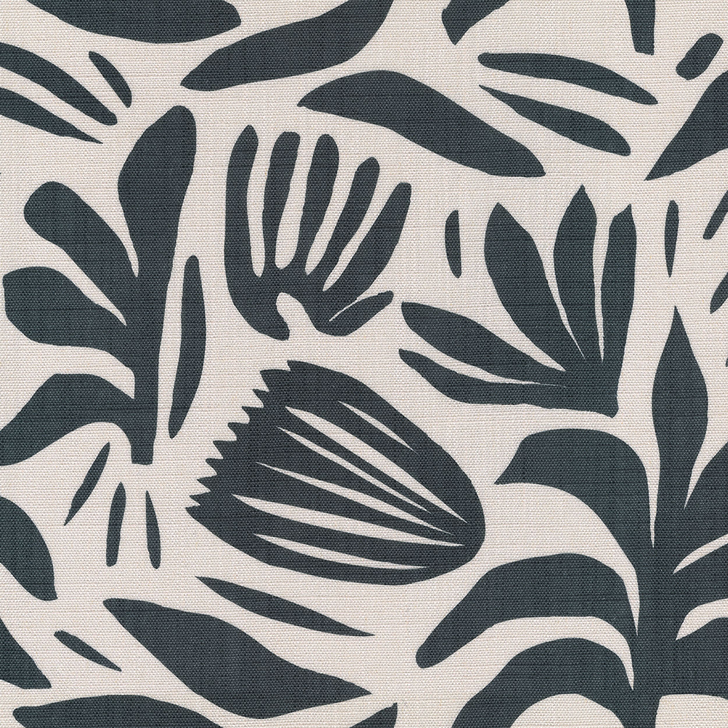 Botanic Viscose 145-21 offwhite med svart tryck