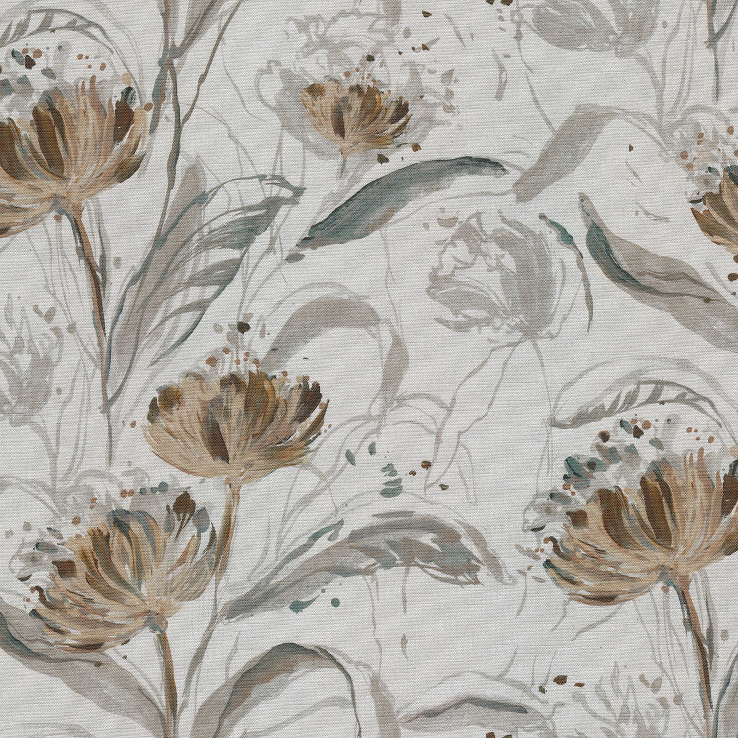 Botanic Viscose 145-22 naturvit med tryck